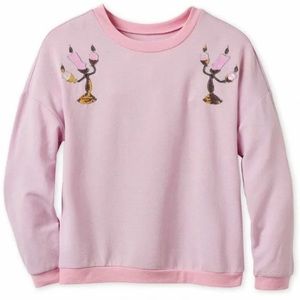 NWT Disney Beauty and the Beast Lumière Pullover Sweater